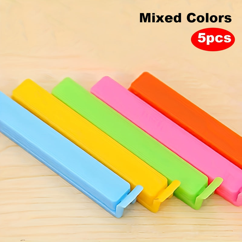 20pcs/10pcs/5pcs Clip de Bolsa de Alimentos de Plástico, Clip de Sellado Reutilizable, a Prueba de Humedad, Polvo y Mantenimiento de la Frescura, Caja de Almacenamiento de Cocina y Accesorios de Almacenamiento