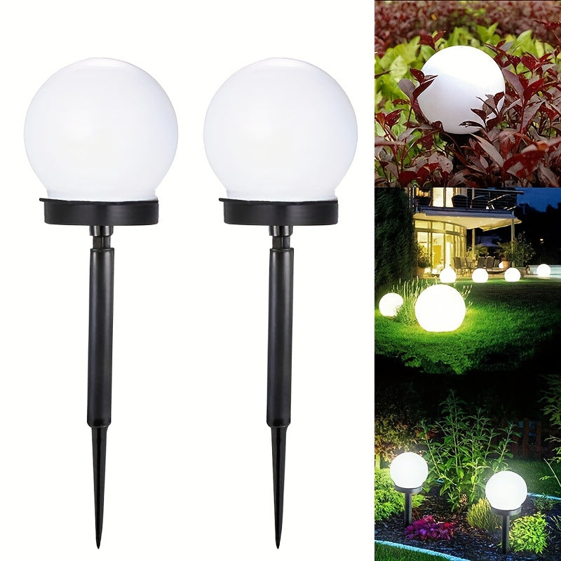 10 luces solares LED para jardín, acabado negro mate, lámparas de exterior eficientes con batería de níquel de 40 mAh, no desmontables, montaje semiempotrado para jardín, villa, patio - sin control remoto, iluminación exterior | iluminación de paisaje el