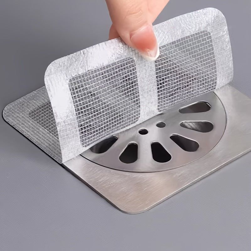20 piezas de parche de desagüe de piso desechable - Fácil limpieza, previene la presencia de mosquitos y obstrucciones de pelo, ideal para uso en baño y cocina, instalación de cierre, filtro de desagüe de plástico
