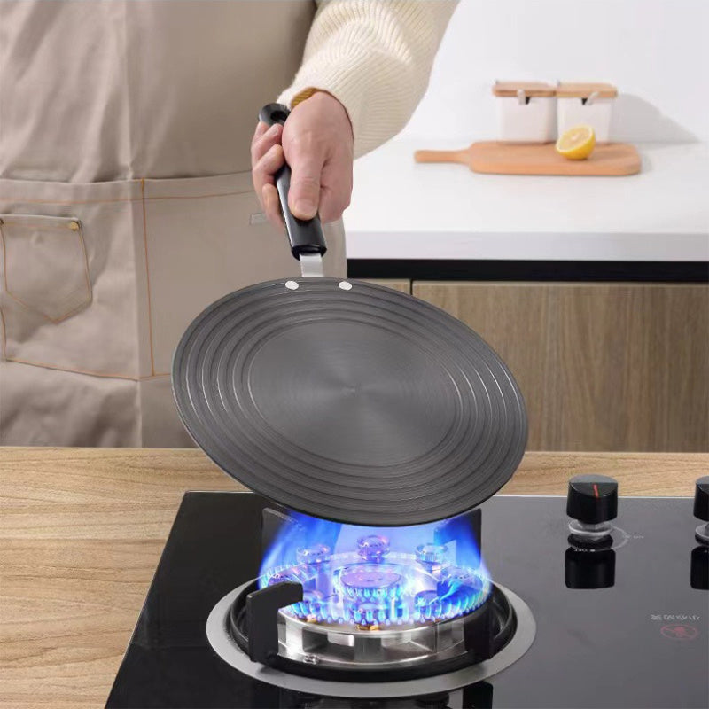 1pc Placa Difusora de Calor y Bandeja Descongeladora de Aluminio 24cm/28cm con Asas y Pinzas Antiescaldaduras - Descongelación Rápida, Protector para Estufa de Cocina, Conducción Térmica Rápida, Liberación de Presión Duradera, Fácil Limpieza, Compatible