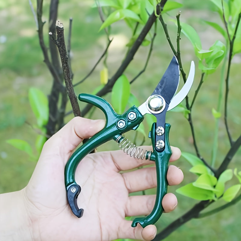 2 piezas de tijeras de poda modernas para jardinería, tijeras de hierbas, tijeras de poda de flores, tijeras de plantas interiores, ligeras, ergonómicas, hojas de acero al carbono de alta calidad, gancho de seguridad con cierre fácil, hermosas y estética
