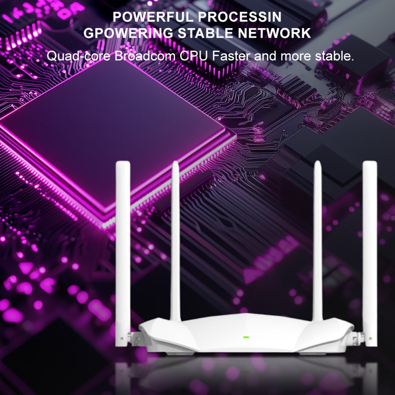 Ruta AC1200 de doble banda Gigabit WIFI 5, con una velocidad de transmisión de 1167Mbps, rica en rendimiento y alta integración, soporta la última tecnología WiFi 802.11ac, utiliza tecnología de multiplexado de señal inalámbrica MIMO, cumple plenamente c