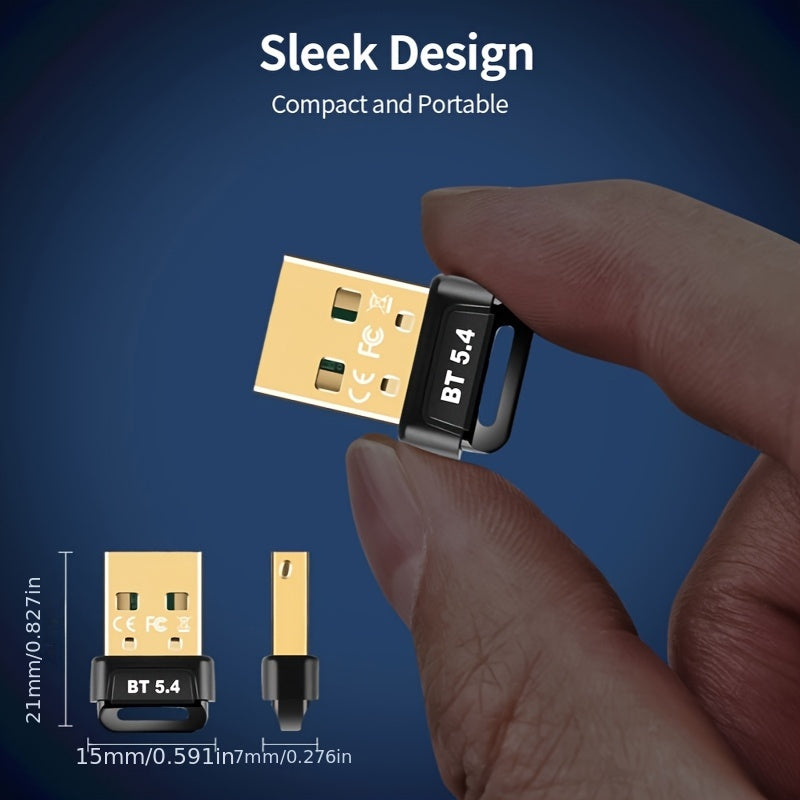 Adaptador inalámbrico 5.4BT, enchufa y juega, computadora de escritorio USB, portátil, auriculares externos inalámbricos, receptor de sonido