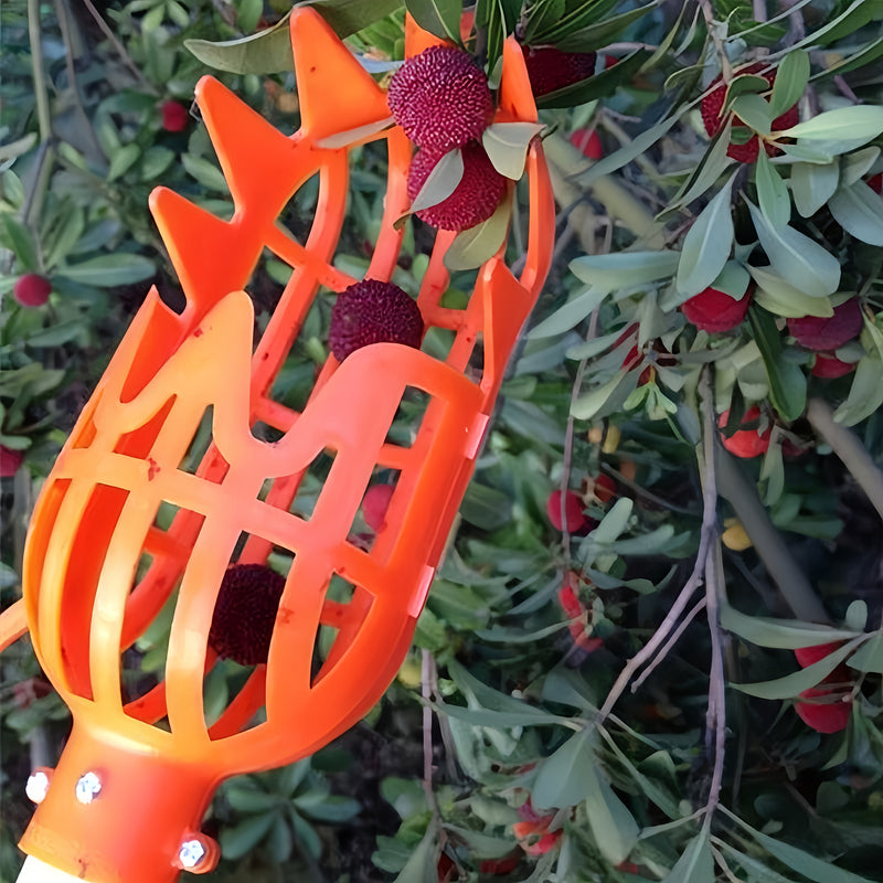 Herramienta de recolección de frutas y verduras ligera y reutilizable - Plástico duradero, no necesita batería, ideal para huertos, granjas y uso doméstico, equipo de cosecha de jardín | Diseño ergonómico | Manejo fácil