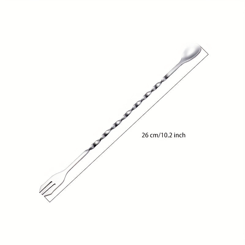 1/2/4 Piezas, Cuchara De Mezcla, Varilla De Mezcla, Cuchara De Barra De Acero Inoxidable, Para Tiendas De Café Y Té Con Leche, Cuchara De Barra Larga, Mezclador De Barra, Accesorios De Barra, Suministros De Cocina
