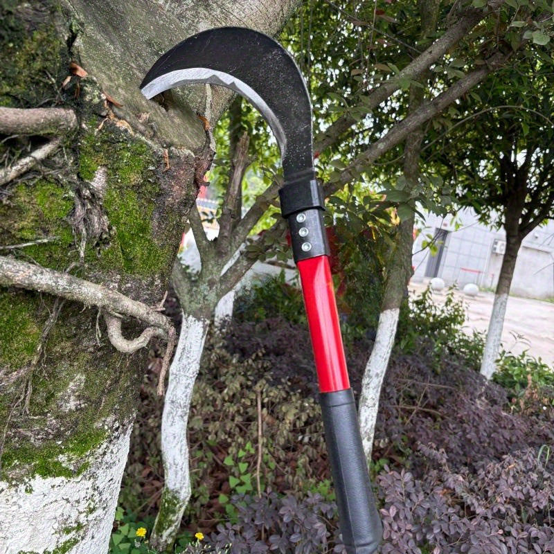 Guadaña de Acero Curvado Reforzada para Corte de Hierba, Tala de Bambú y Recolección de Jade Artificial - Herramienta Esencial para Jardinería y Poda