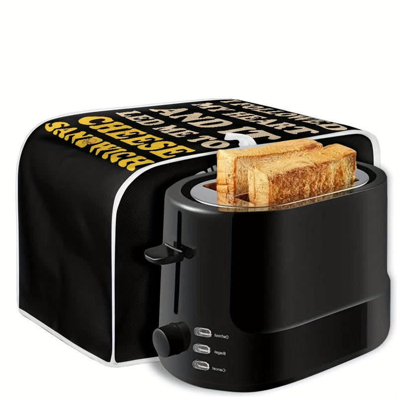 Funda para Tostadora de Poliéster Acolchada con Patrón de Tostadas - Protección contra Polvo y Huellas Dactilares, Apta para Pequeños Electrodomésticos de Cocina, Talla S