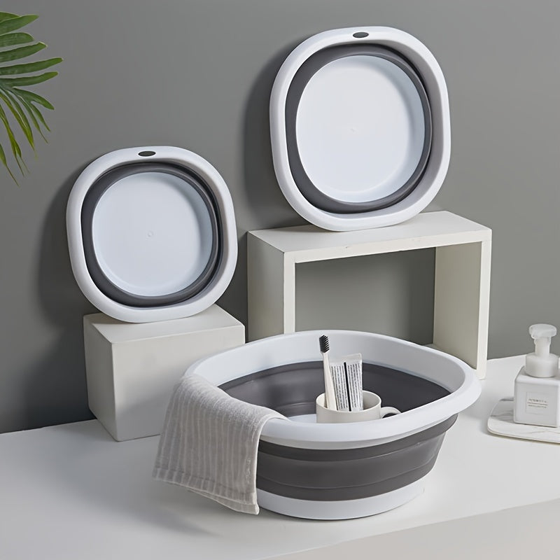 1pc Bañera de Pies Plegable, Bañera de Plástico Portátil para Remojo de Pies en Casa, Lavabo Multiusos
