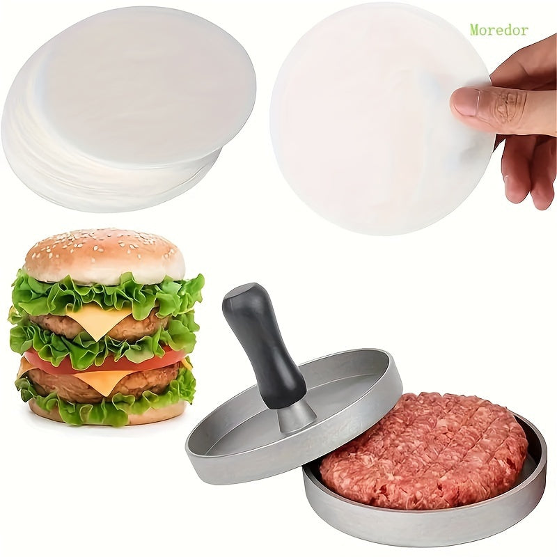 Hoja de Papel para Hornear Antiadherente Redonda de 12.5 cm Blanco 100 piezas Círculos Papel para Hamburguesas (4.72'') para Separar Hamburguesas, Galletas y Otros Alimentos Durante el Almacenamiento y Congelación, Utensilios de Cocina, Suministros de Co