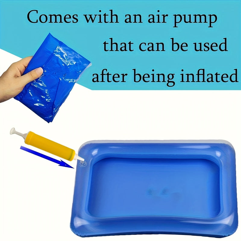 1 pieza/2 piezas, baño de pies inflable cuadrado, spa de pies portátil, escalera de piscina, juego de pedicura de limpieza de piscina