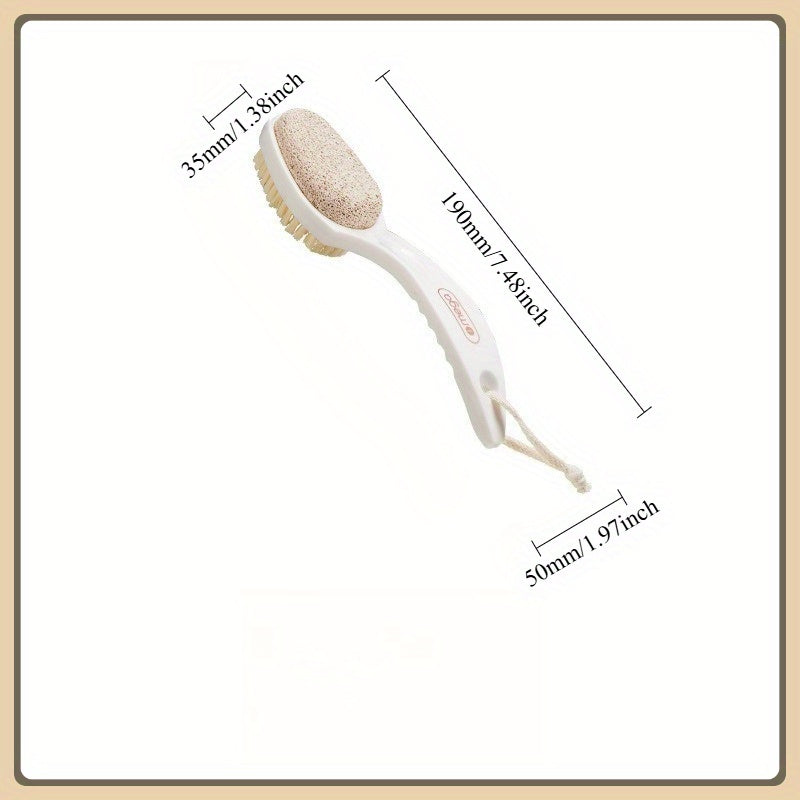 2 en 1, limpiador de pies multifuncional y esponja para tacón - Diseño de piedra de doble cara, elimina la piel muerta de color beige, no necesita batería, uso doméstico para tacón, zapatos, calcetines - Regalo ideal para el regreso a clases, graduación,