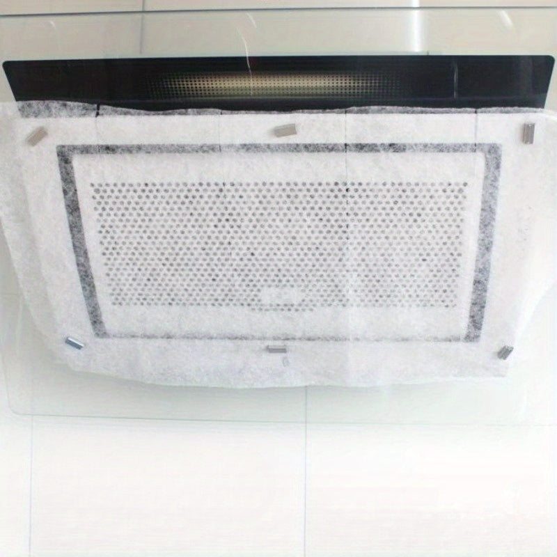 2 piezas de filtros de papel de succión de aceite para desechables de chimenea de cocina - Resistentes a altas temperaturas, a prueba de salpicaduras, compatibles con la mayoría de los modelos, diseño fácil de cortar, accesorios duraderos para electrodom