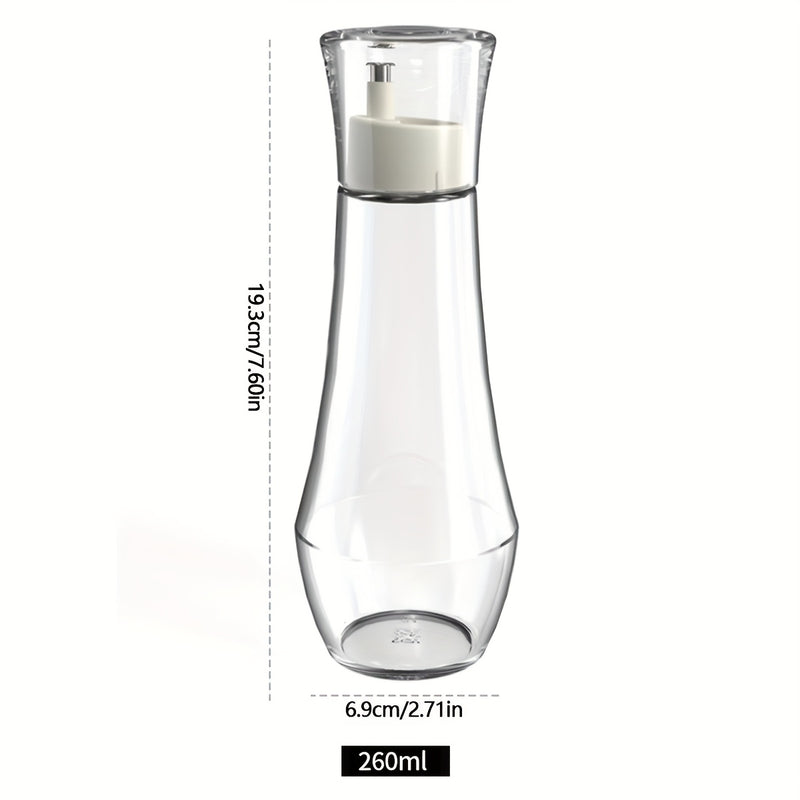 Dispensador de Enjuague Bucal de Vidrio Recargable con Tapa - 150/260ml, Contenedor Transparente para Encimera de Baño para Fácil Portabilidad