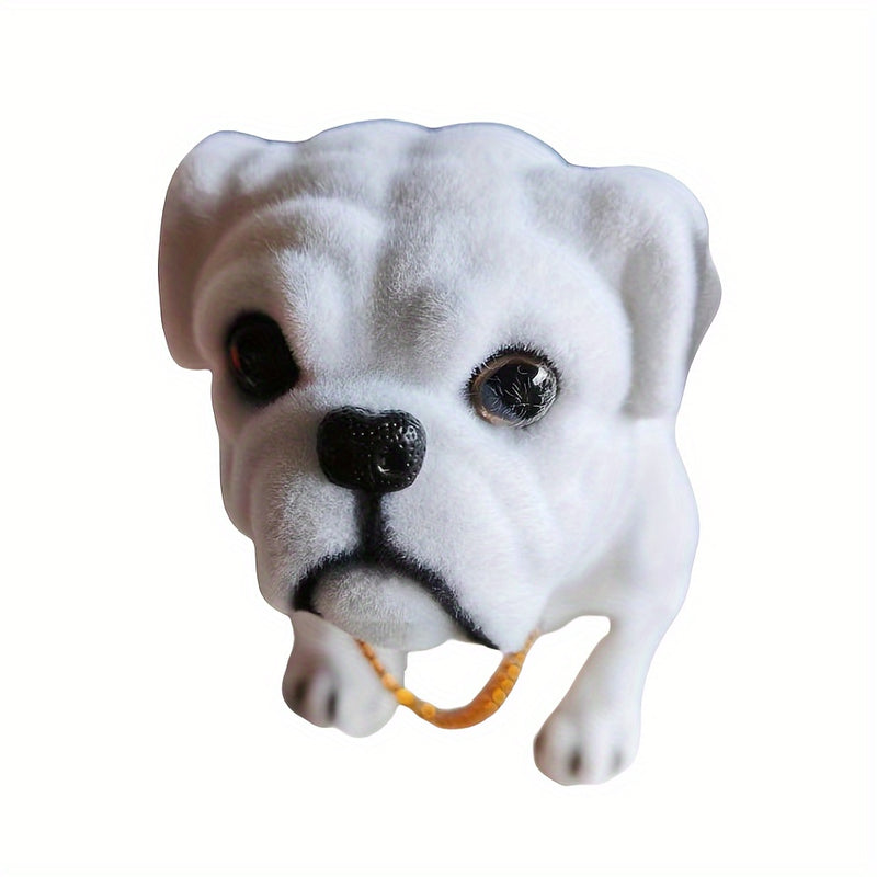 Decoración Encantadora de Bulldog para el Tablero del Coche - Resina Duradera, Fácil Instalación, Regalo Perfecto para Amantes de los Perros