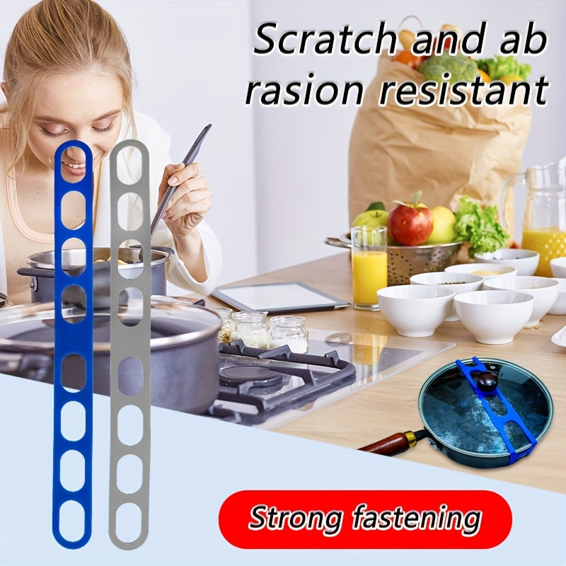Soporte de Silicona Azul para Tapas de Ollas, Evita que se Caigan las Tapa, Adecuado para Loncheras y Utensilios de Cocina, Ideal para Aficionados a la Cocción