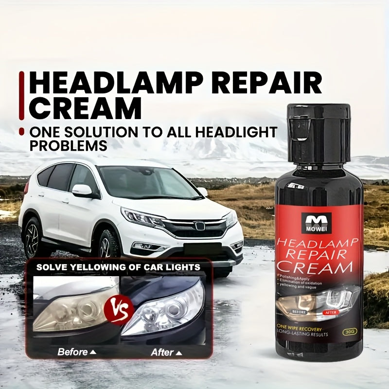 Kit de renovación de faros, pulido de faros, reparación de rayones en faros, resuelve rápidamente los problemas del envejecimiento de los faros, arañazos, amarilleo y deshilachado de los faros, la operación DIY es sencilla, la renovación de los faros est
