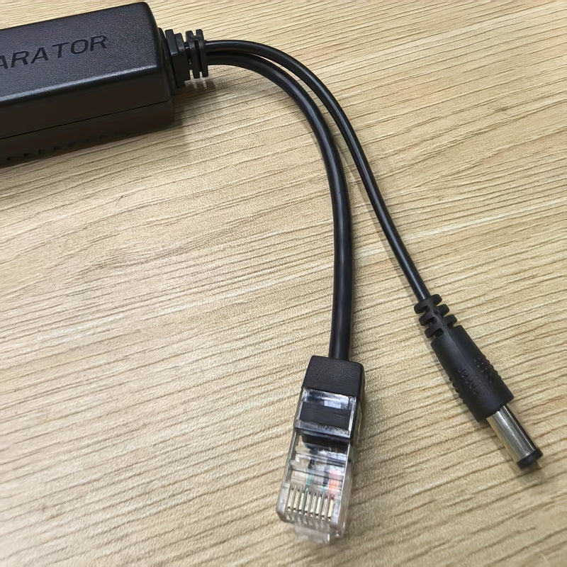 2 unidades de 48V PoE Splitter & Switch - Adaptador de red de alta velocidad con enchufe y funcionamiento, flujo de datos estable, compatible con 802.3af/at, teléfono, cámara, inalámbrico, sistema de seguridad para hogar y oficina, mini splitter para int
