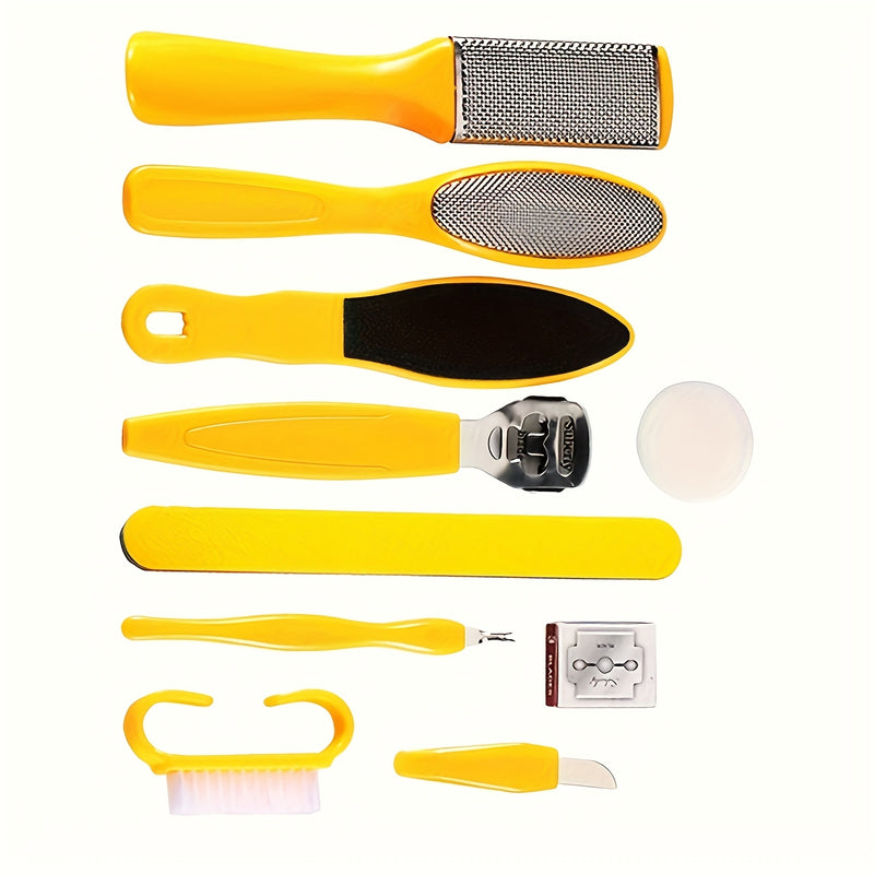 Set de exfoliador de pies multiusos, removedor de callos manual, exfoliante de piel muerta, kit de herramientas para pedicura para adictos a los tacones altos, bailarines, deportistas, meseros, mujeres, hombres, ancianos, maestros - Plástico, sin perfume