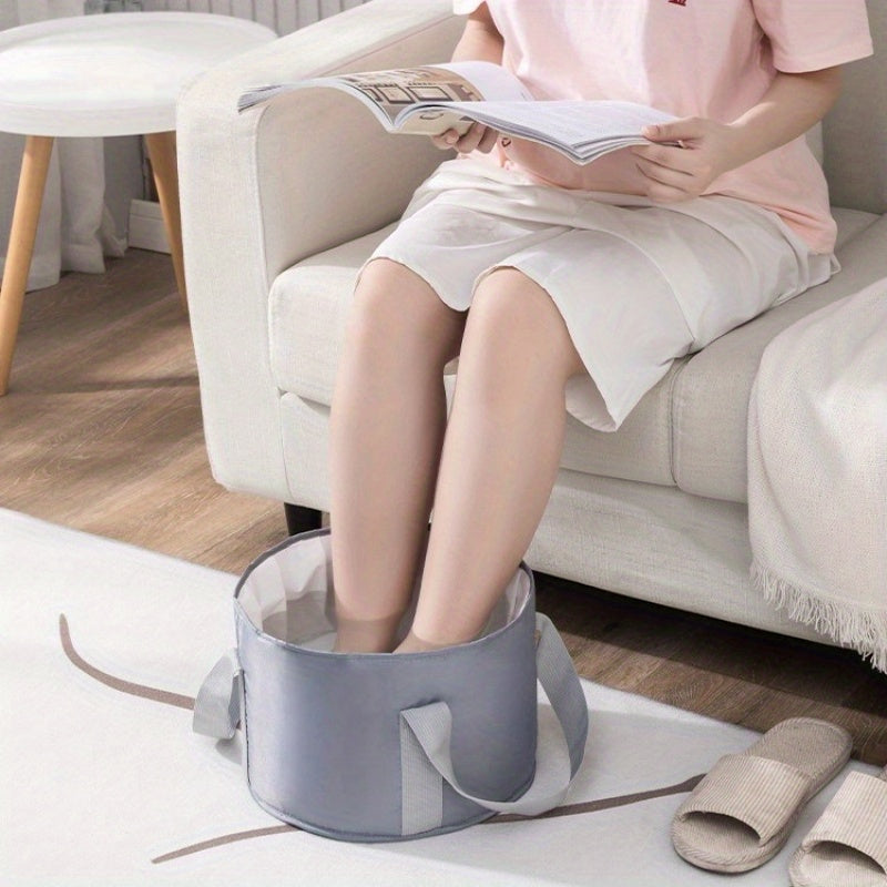 Baño de pies plegable y portátil, no requiere electricidad, material PEVA, sin olores, adecuado para el cuidado en casa y viajes, experiencia de relajación total para hombres y mujeres.
