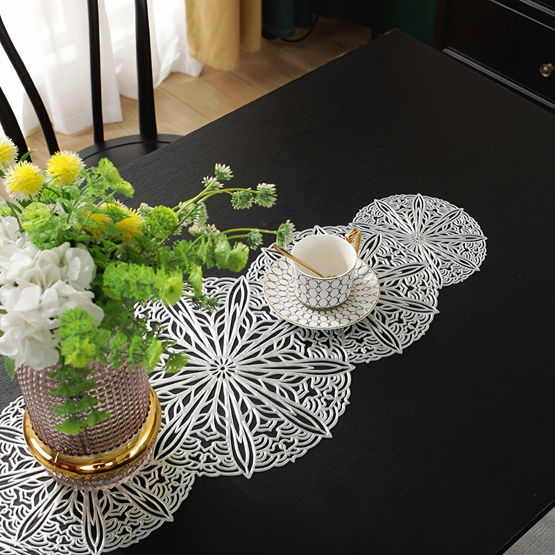 1 Mantel Individual De PVC, Camino De Mesa, Mantel Largo, Mantel Individual Con Aislamiento Térmico, Mantel Individual Decorativo, Para Camino De Mesa De Café, Granja, Cocina, Mesa De Comedor, Vacaciones, Fiestas, Decoración De Cenas