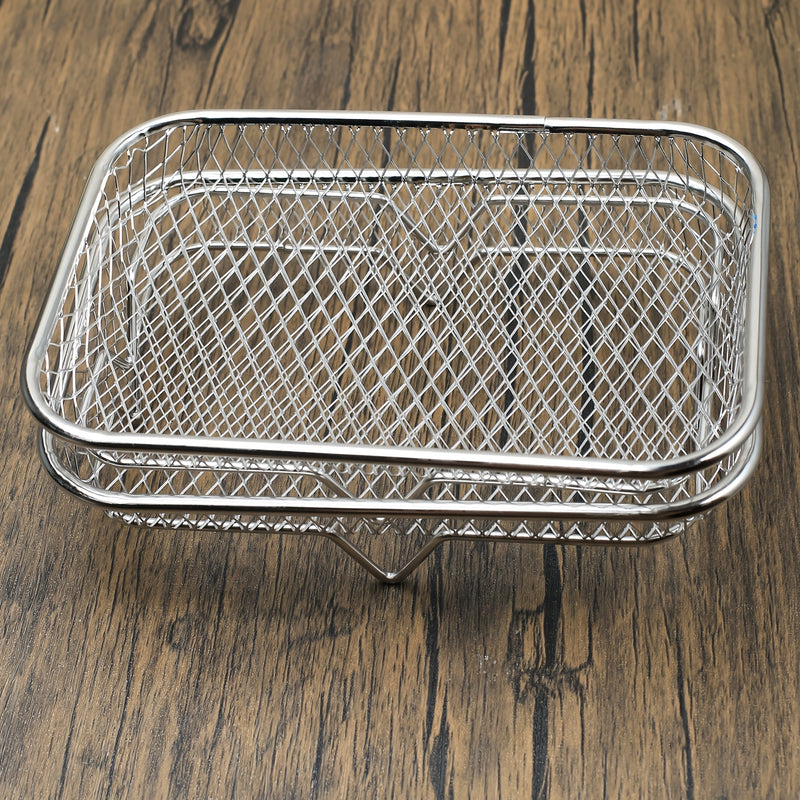 Accesorios para Freidora de Aire Cesta de Parrilla, 3/2 Capas, Acero Inoxidable 304 Apilable, Accesorio para Alitas de Pollo y Rejilla de Cocina