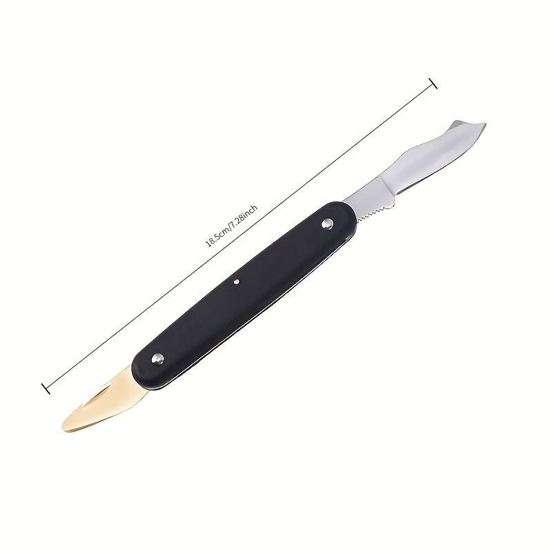 Navaja de Injerto de Acero Inoxidable - Herramienta Manual Retro para Juntar Frutas y Árboles Hortalizas, Mango Ergonómico con Hoja de Precisión, Sin Necesidad de Electricidad para Jardinería Profesional y Aficionada