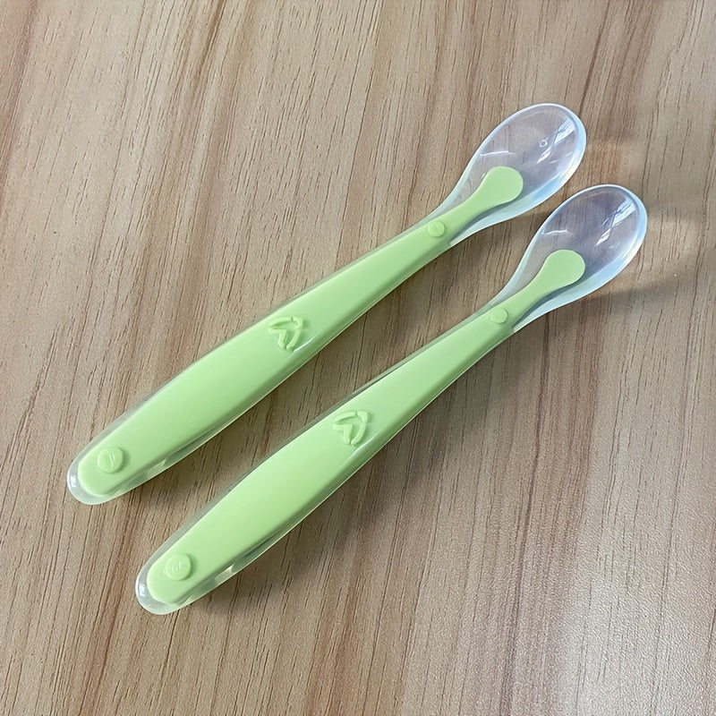 Cuenco de Silicona Suave Cucharas de Silicona Grado Alimenticio para Arroz y Papilla Cuchara de Silicona para Bebés