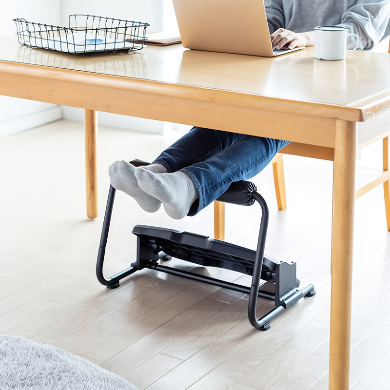 Taburete de pie ajustable para oficina, reposapiés ergonómico de 3 niveles bajo el escritorio, asistente de lugar de trabajo moderno, no eléctrico, material de plástico duradero, negro
