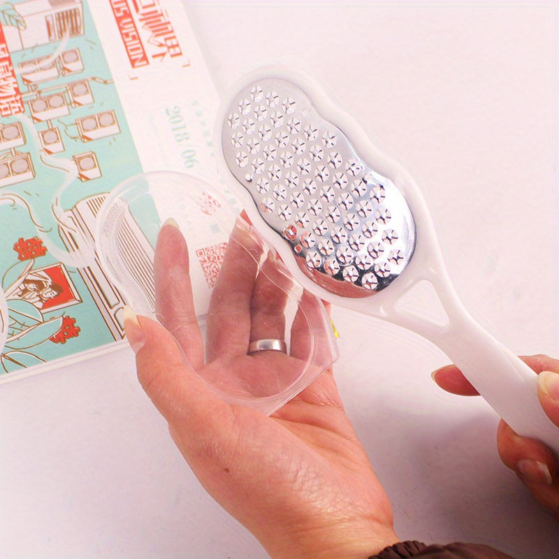 2 piezas, eliminador de pies y masajeador de luz muerta beige - Eliminador de plástico no eléctrico sin alcohol para heridas crónicas, eliminación y exfoliación, uso doméstico - No se necesita energía, eliminador de heridas, herramienta para remojo de pi