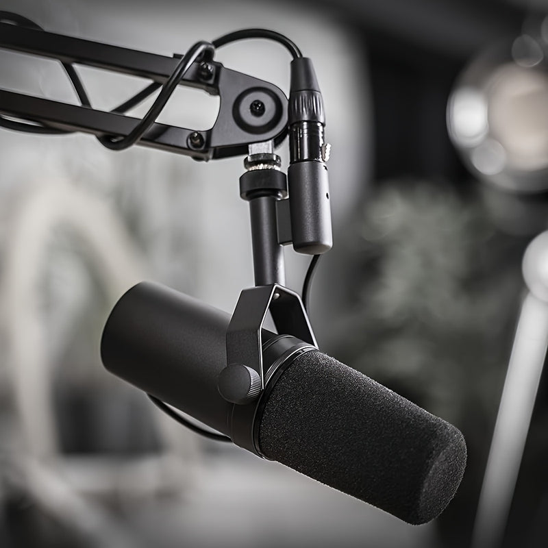 Microfono Dinámico Profesional SM7B - Micrófono de Estudio con Conector XLR, Diseño Resistente y Antigolpes, Incluye Paravientos Desmontable - Para Podcasting, Streaming, Locución - Voces Cálidas, Amplia Respuesta de Frecuencia - Compatible con Estudios