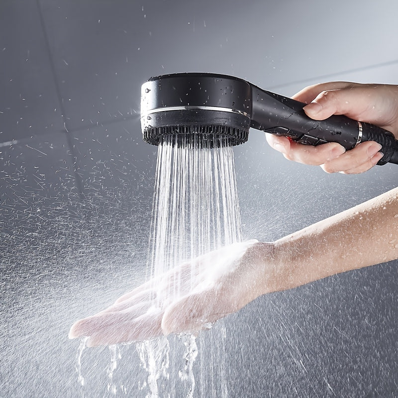 3 piezas Conjunto de cabeza de ducha moderna con control de tecla de piano, manguera de 1,5 m cifrada, fuerte presión del agua, masaje multi-modo, agua filtrada, montaje en pared/colgante/inserto, no requiere electricidad