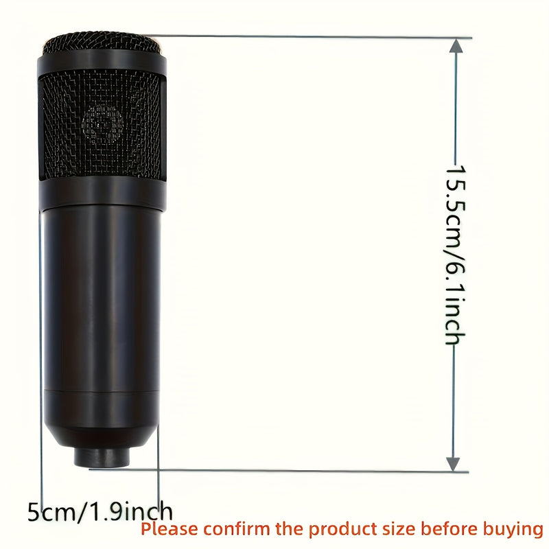 2 interfaces de audio V8s con micrófonos condensadores BM800 - Equipo portátil para podcast con batería, grabación y transmisión en vivo, incluye múltiples accesorios, equipo de grabación profesional, construcción duradera