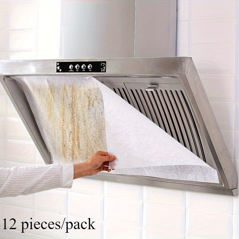 4 piezas de adhesivos antiadherentes para cocina, película filtradora de aceite para campana extractora, resistente a altas temperaturas, no lavable, reemplazable, compatible con la mayoría de modelos