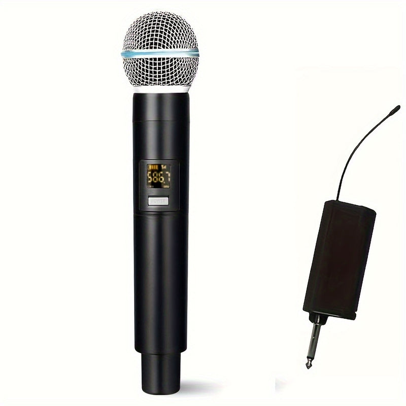 Micrófono inalámbrico UHF profesional de mano, micrófono dinámico, sistema de karaoke con receptor para amplificador, sistema de megafonía, Eid Al-Adha Mubarak.