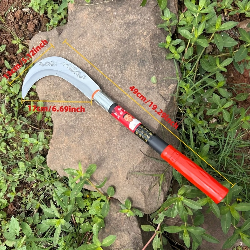 Cuchilla de hierro de manganeso con acabado brillante - Tijeras de poda de doble uso con detalles rojos para el mantenimiento de césped, jardín y bosque - Herramienta agrícola y de jardinería duradera, tijeras de poda de jardín, mango ergonómico, cuchill