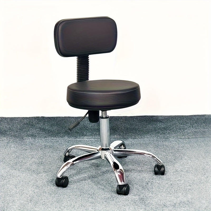 Silla de oficina ergonómica de 1 pieza - Diseño cómodo, sin sedentarismo, levantable y rotativo, con botón de empuje, estructura de plástico duradera, ideal para uso de computadora en casa en el salón o estudio, silla de oficina