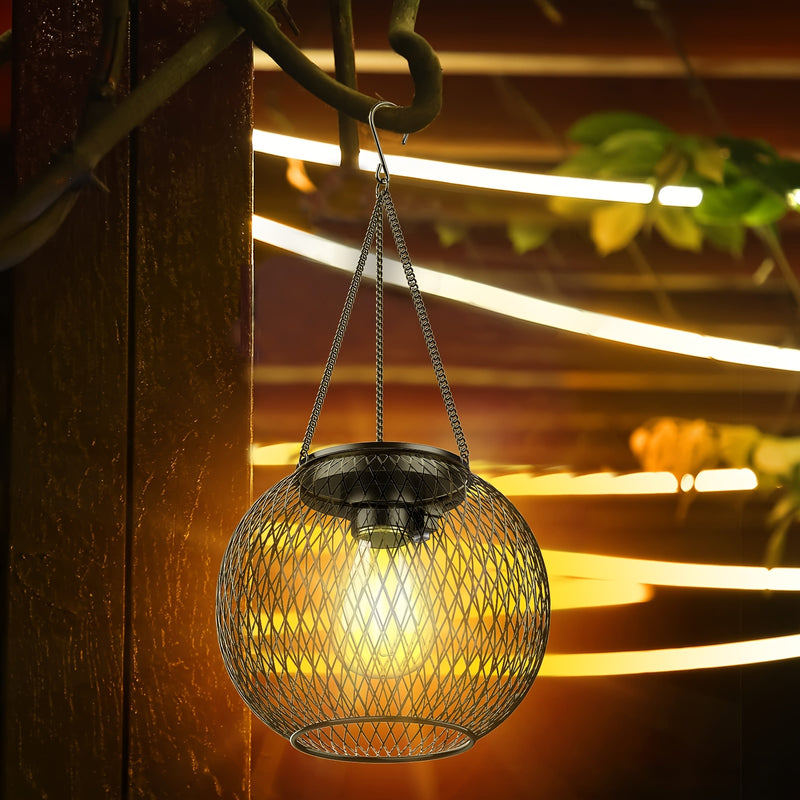 2 luces solares colgantes para exteriores, luces solares mejoradas, iluminación decorativa para jardín, energía solar, ideales para terrazas, céspedes y patios traseros