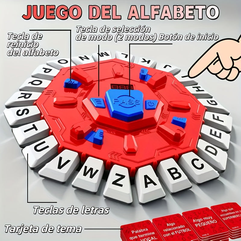 Juego de tablero de letras en español, un juego interactivo de ritmo rápido, juguete educativo con cartas de letras, adecuado para la interacción familiar, el desarrollo de equipos, juegos multijugador al aire libre, el regalo perfecto.