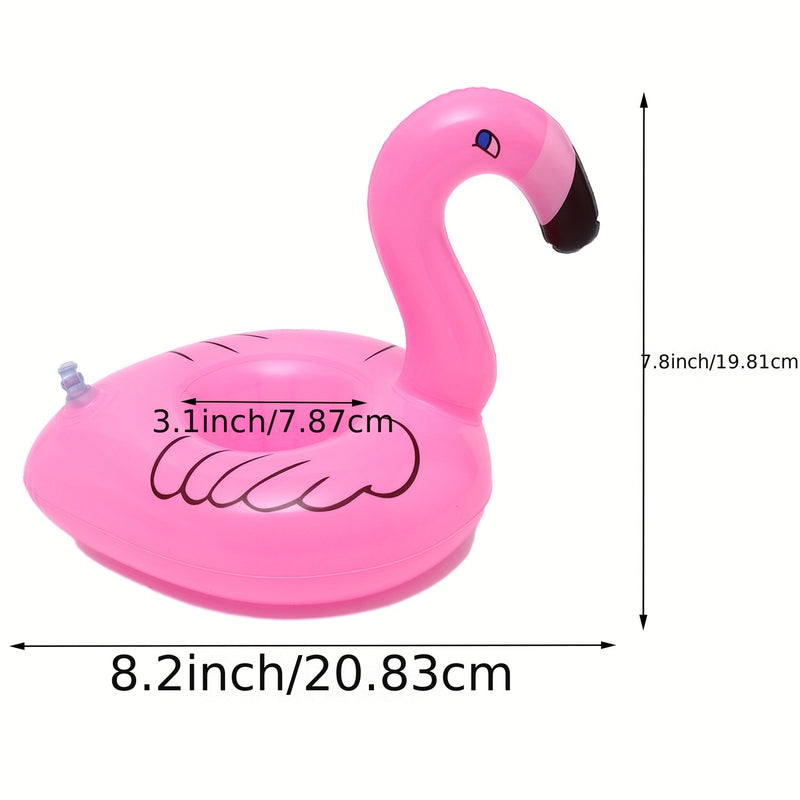 15pcs Portavasos Inflables de Flamenco Rosa - Posavasos Flotantes de PVC para Fiestas en la Piscina y Celebraciones de Verano, Decoración de Fiesta Linda y Duradera