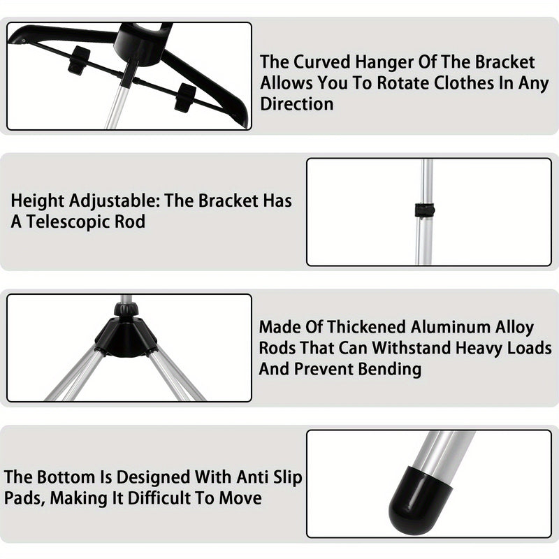 Soporte plegable para plancha de vapor, perchero telescópico ajustable en altura, organizador de ropa para dormitorio, 1 unidad