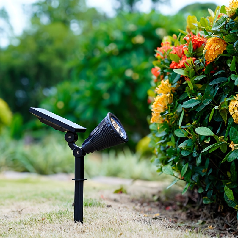 Foco de Árbol con LED Alimentado por Energía Solar para Paisajismo Exterior - Impermeable IPX4, Luz Roja, Iluminación Portátil para Jardín y Patio, Material Plástico, Instalación Fácil en el Suelo, Luces Solares para Jardín