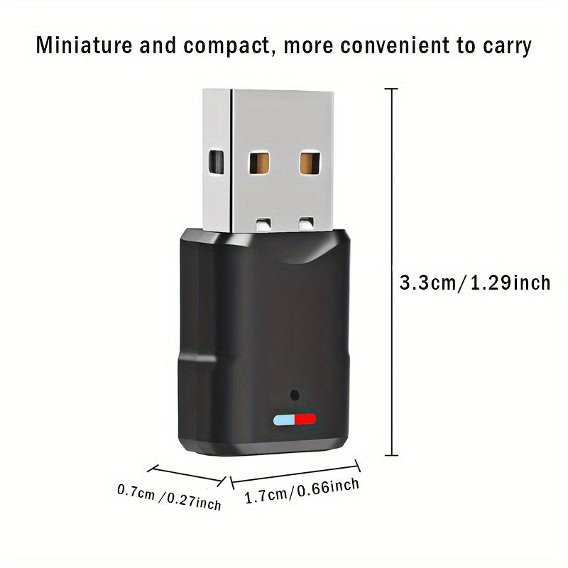 Adaptador de transmisor de audio USB 5.3 para PS4/PS5/Pro/Switch/Windows, Conectividad inalámbrica dual BT 5.3, transmisión de 10-20m, señal fuerte, compatible con Smartthings, alimentado por USB, no requiere batería