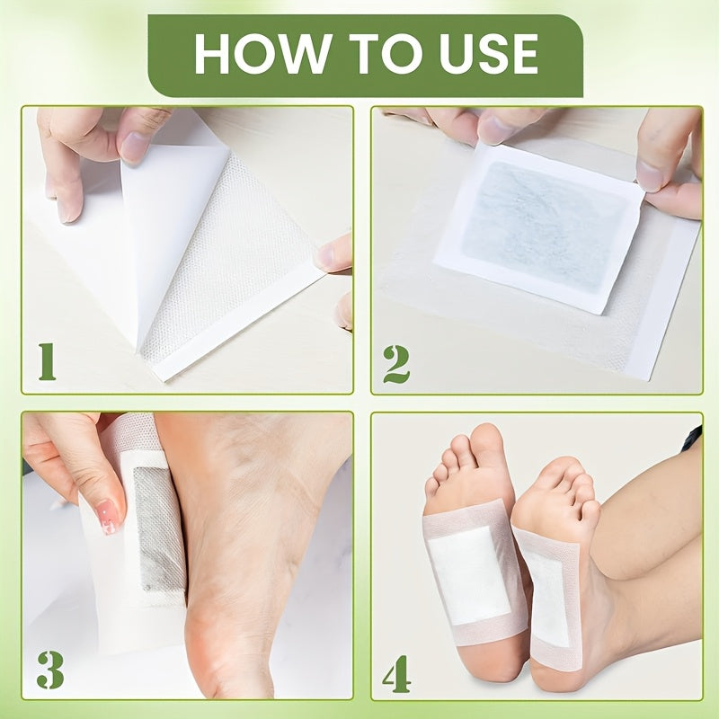 10/50 Piezas de Parches para Pies Sin Olor, Accesorios de Baño y Ducha para Cuidado de los Pies, Almohadillas Limpiadoras