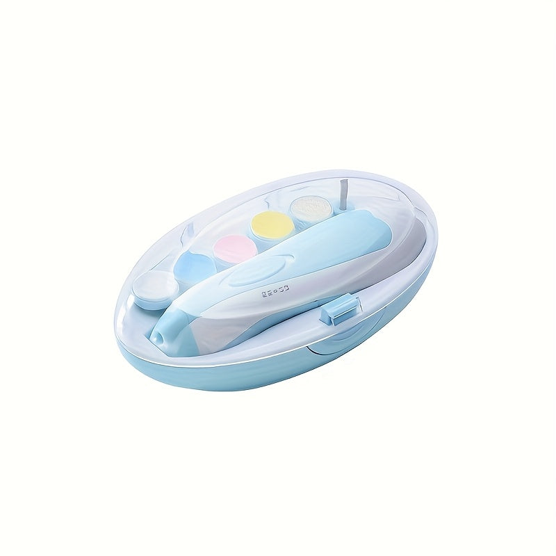 Kit de Cortaúñas Eléctrico 6 en 1 para Adolescentes, Rosa y Azul - Incluye Luz LED, 6 Alisadores y Lima, Seguro y Fácil de Usar desde Jóvenes hasta Adultos - Ideal para Manicura y Pedicura, Accesorios para Uñas