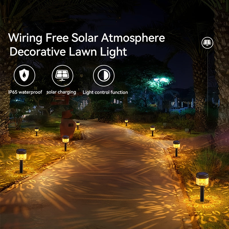 6 Piezas de Luces Solares LED para Jardín, Lámparas Solares Decorativas Exteriores, Luz Solar para Patios, Césped y Terrazas, Decoración Navideña