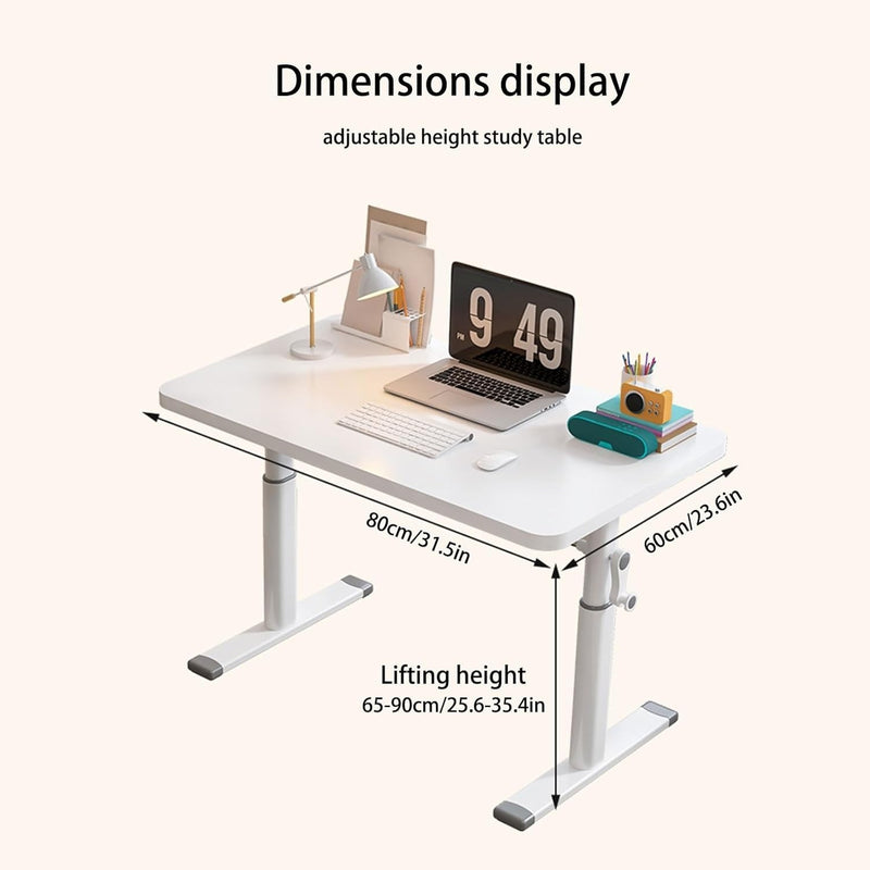 1 pc Escritorio blanco pequeño para computadora, estilo moderno y sencillo, escritorio para trabajar en casa, pequeño apartamento, habitación de invitados, organizador de escritorio y cajón para almacenamiento en casa