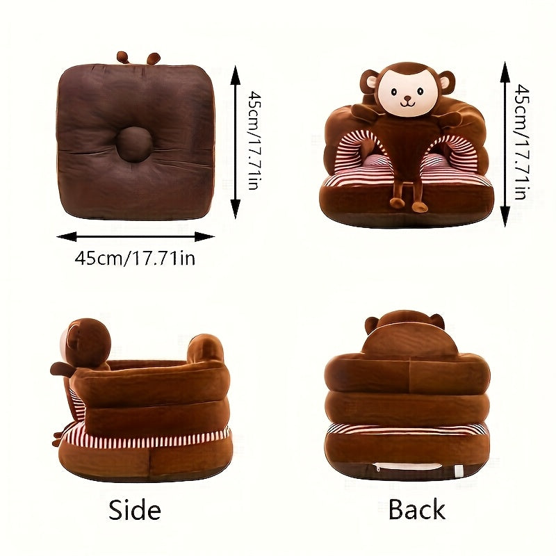 Un sillón de animal para jóvenes con asiento - suave, acolchado y colorido, incluyendo un animal de peluche, adecuado para un sillón alto para jóvenes, respaldo de sofá para jóvenes y práctica de sentarse para aprender.