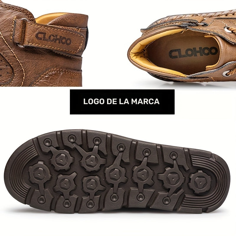 Botas de Senderismo Altas y Modernas para Hombre de CLOHOO, Zapatos Cómodos y Duraderos Antideslizantes para Actividades al Aire Libre