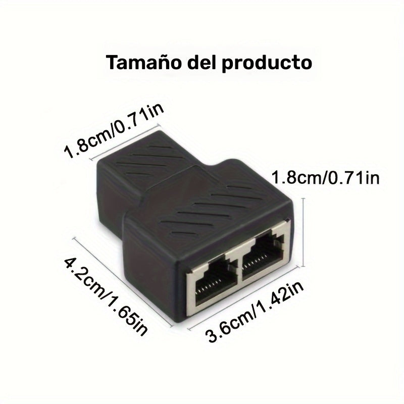 1 Unidad, Divisor Ethernet, Adaptador De Acoplador Divisor Ethernet De 1 A 2, Cable Ethernet Y Divisor De Internet LAN