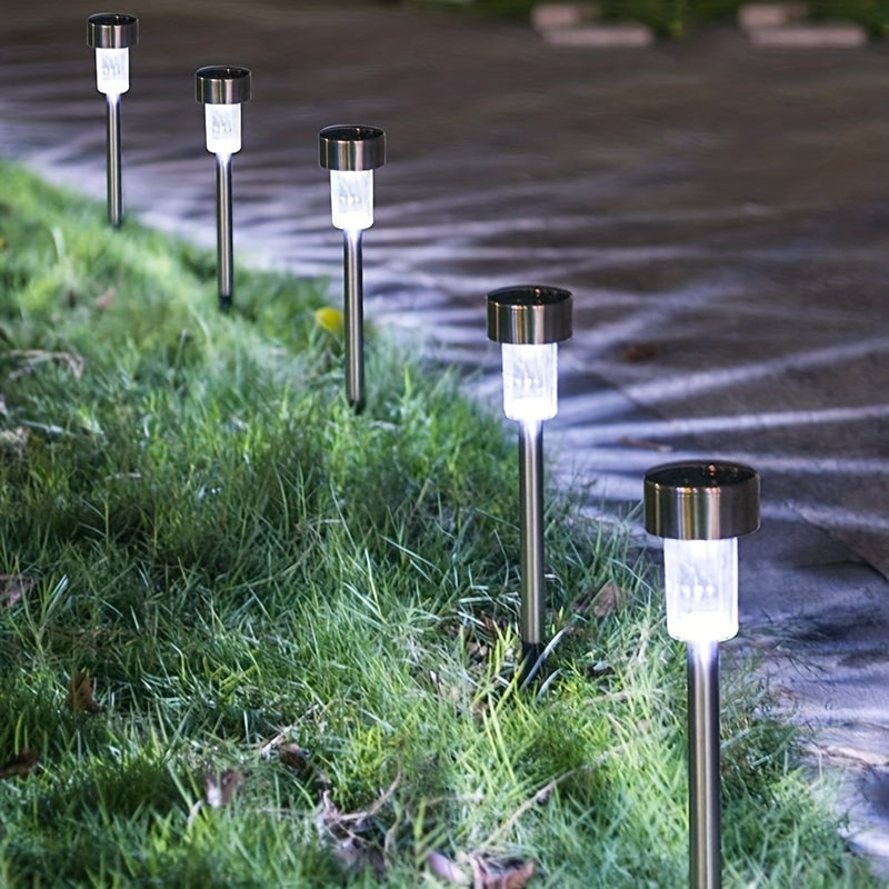 Luz solar para camino exterior, cuerpo de plástico, batería de níquel, capacidad de 40mAh, sin control remoto, control de interruptor, montaje semi empotrado, sombra de plástico, hardware de instalación incluido.